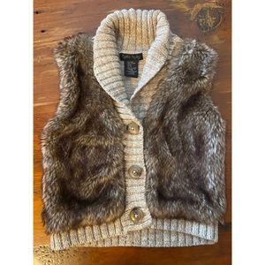 Girls CYNTHIA ROWLEY. Faux fur vest (6x)